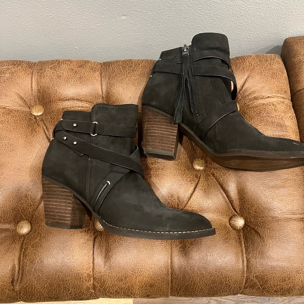 Sam Edelman Black Ankle Boots with Straps
